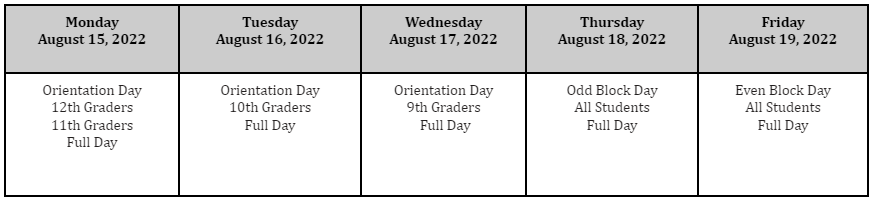 schedule