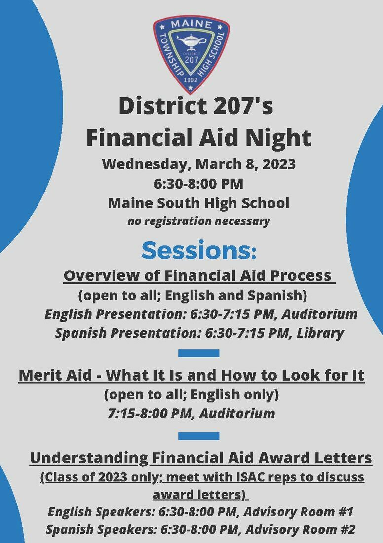 District 207 Financial Aid Night 2023