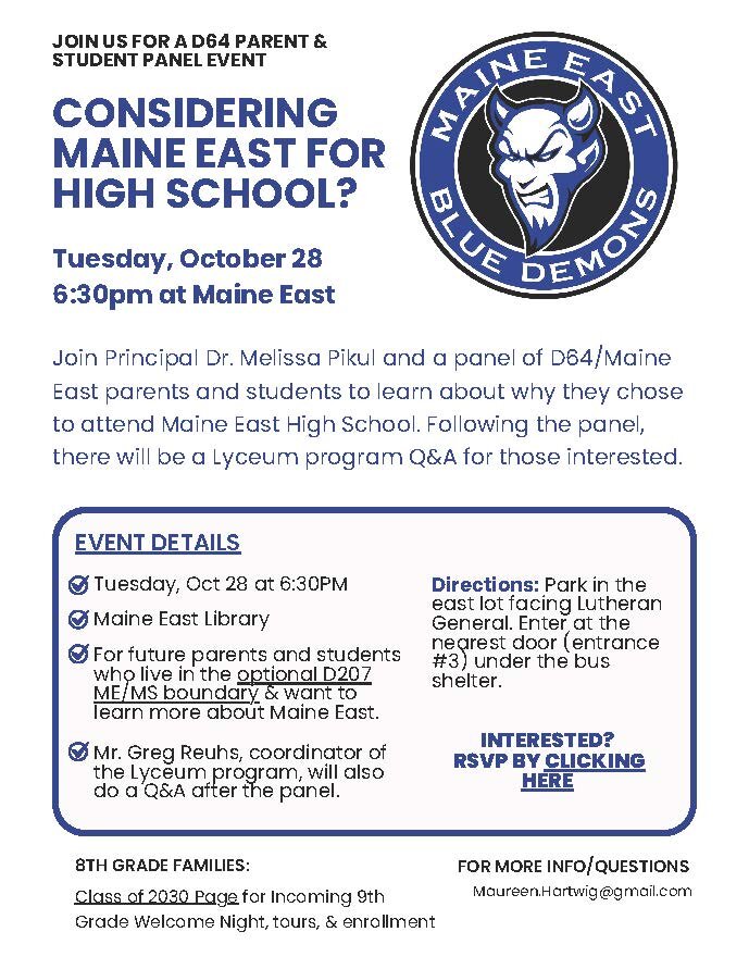Maine East info session 2025